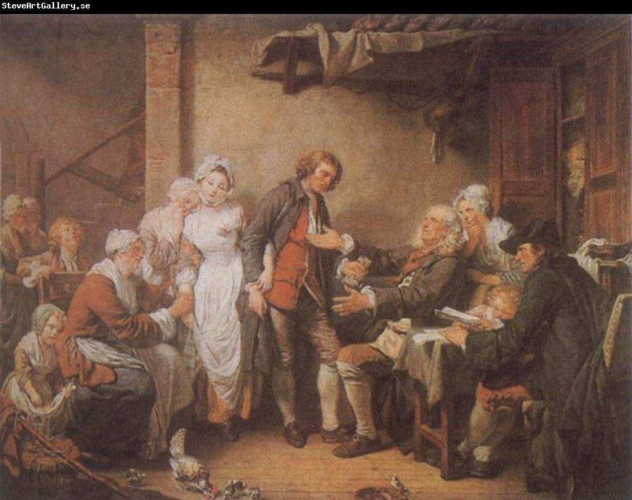 Jean Baptiste Greuze L-Accordee de Village